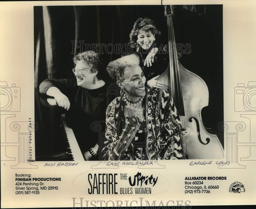 Press Photo Members of Saffire - The Uppity Blues Women, female musical trio. - Historic Images