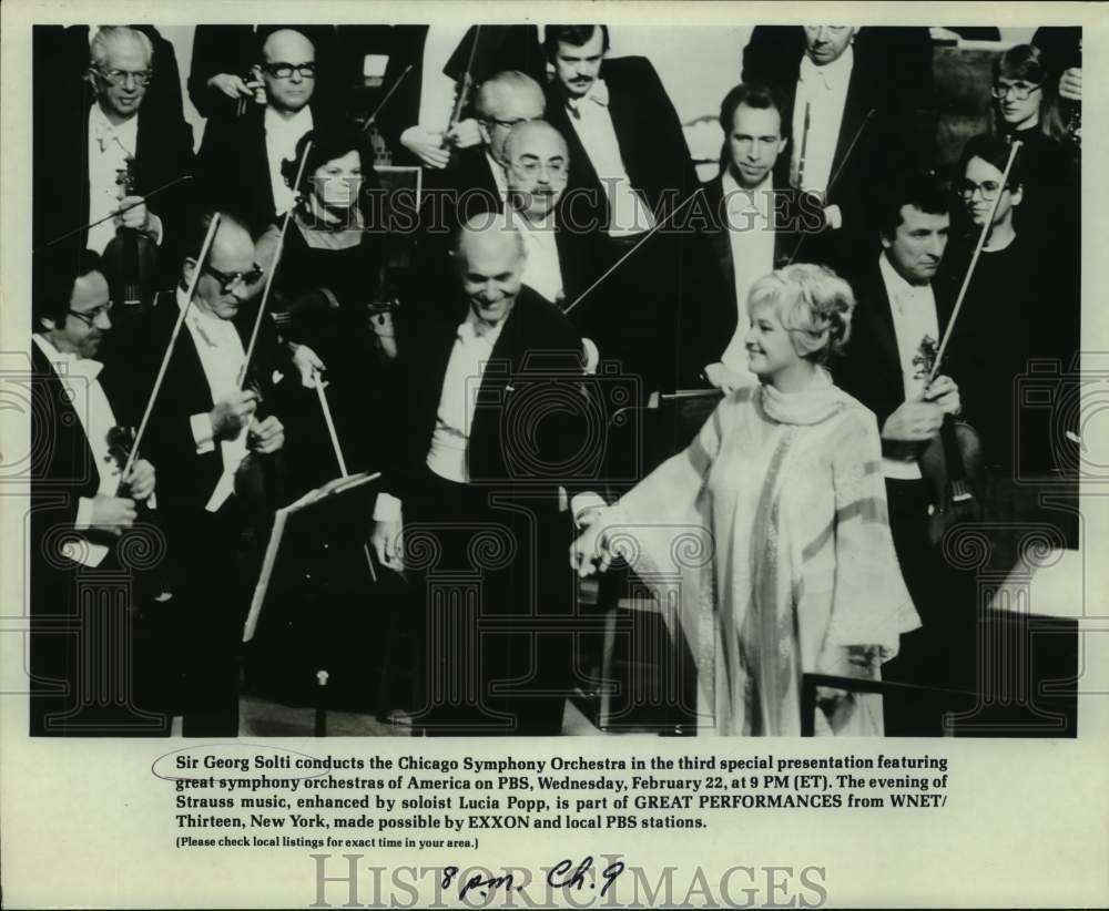 Press Photo Georg Solti conducts on Great Performances, on PBS. - Historic Images