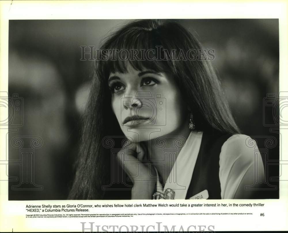 1992 Press Photo Adrienne Shelly in a scene from Hexed. - Historic Images