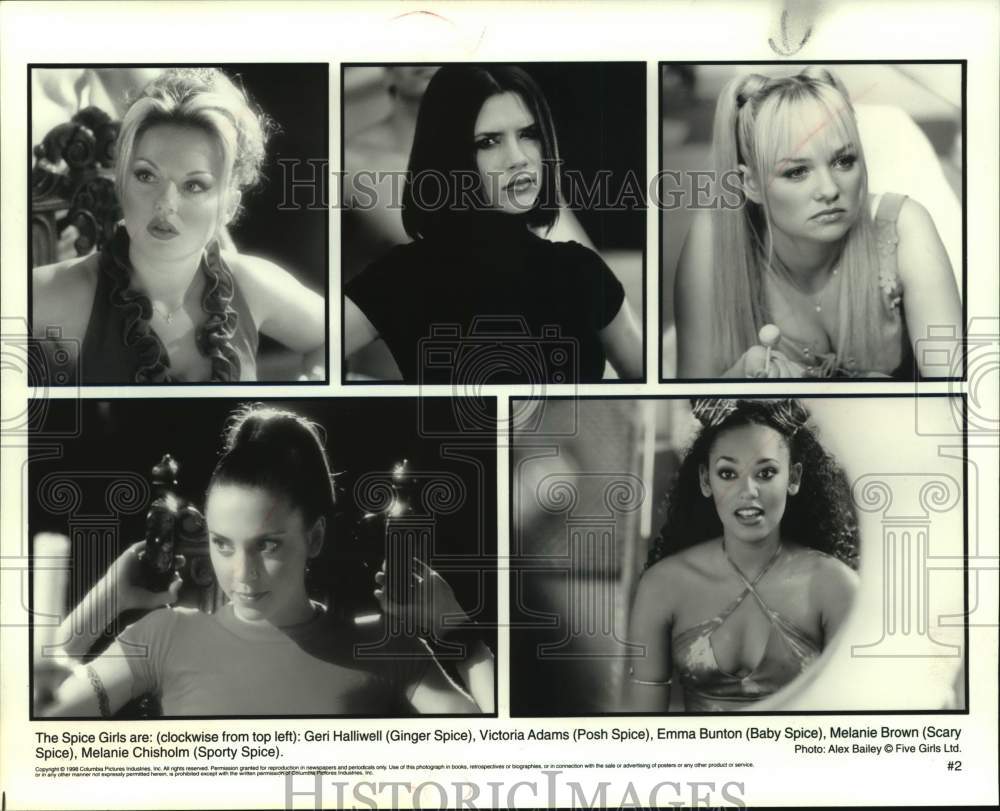 1996 Press Photo Music Group Spice Girls Member Portraits - Historic Images