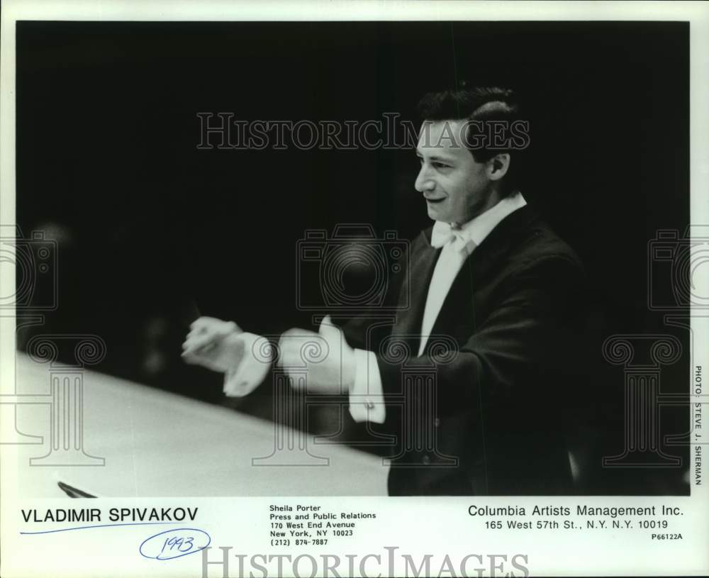 1993 Press Photo Vladimir Spivakov, violinist and conductor of Moscow Virtuosi. - Historic Images