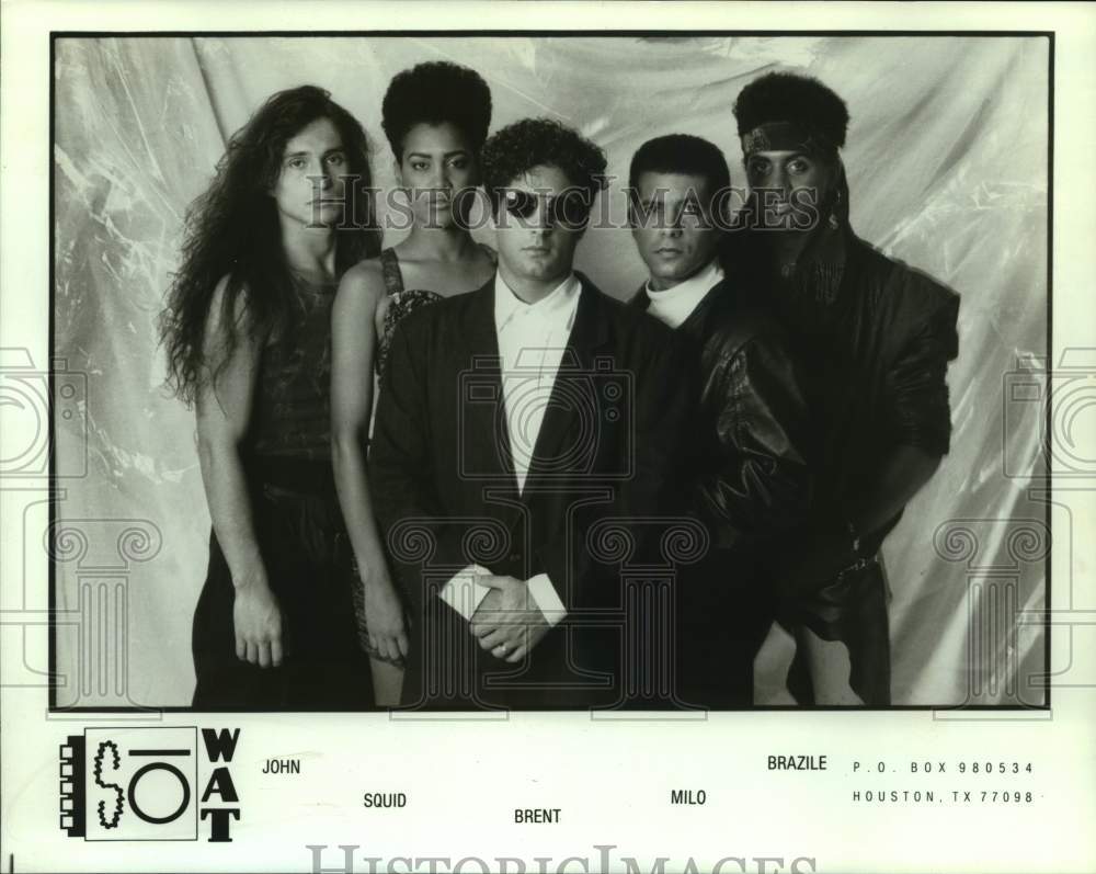 1988 Press Photo Members of So Wat, band from Houston, Texas. - Historic Images