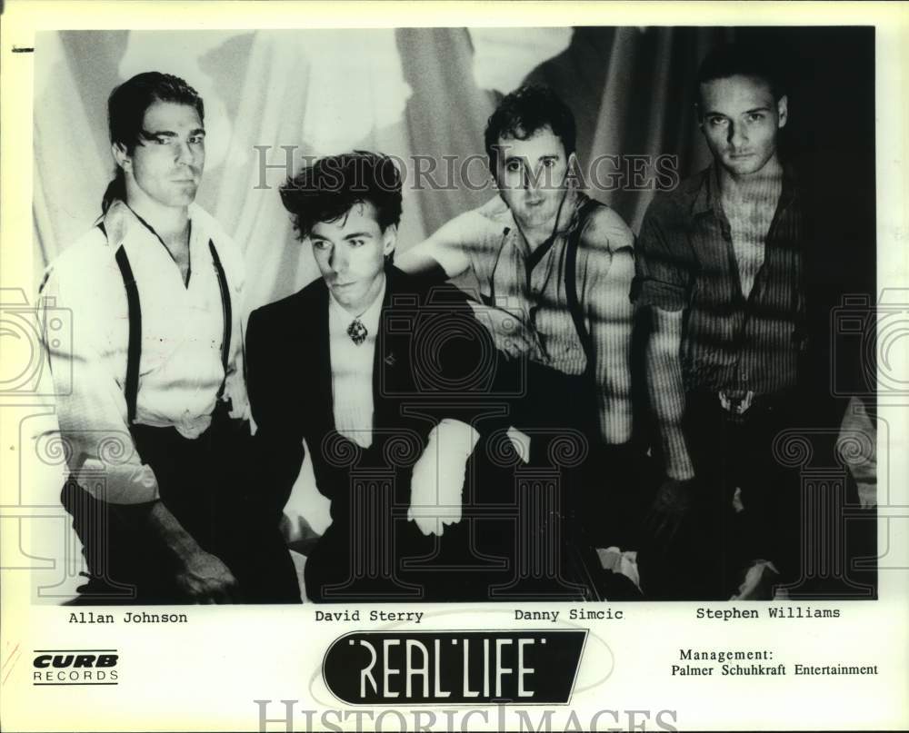 Press Photo Members of Real Life, Australian new wave group. - Historic Images