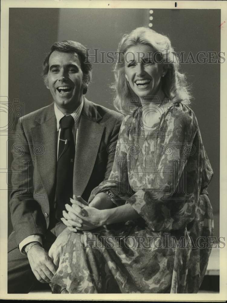 1978 Press Photo Suzanne Somers and Tom Snyder  on an NBC Television show. - Historic Images