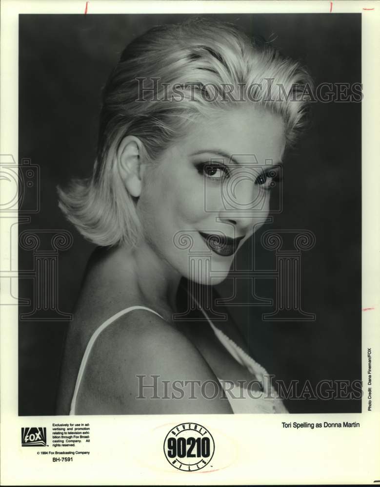 1994 Press Photo Tori Spelling stars on Beverly Hills 90210, on Fox. - Historic Images