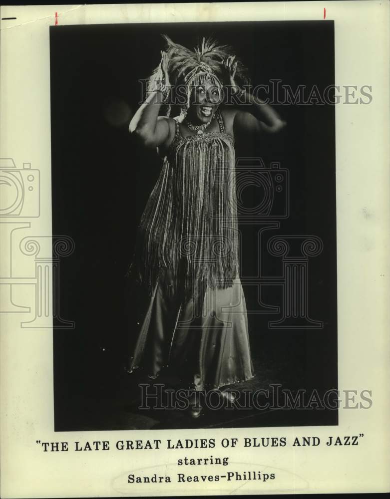 Press Photo Sandra Reaves-Phillips in The Late Great Ladies of Blues and Jazz. - Historic Images
