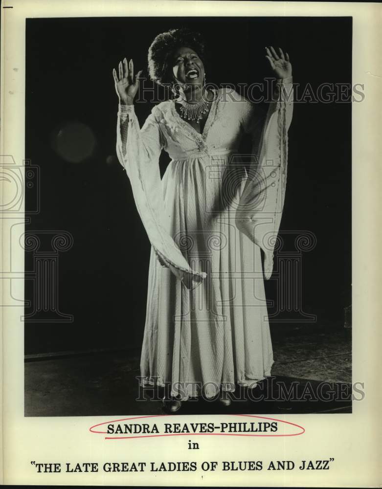 Press Photo Sandra Reaves-Phillips in The Late Great Ladies of Blues and Jazz. - Historic Images