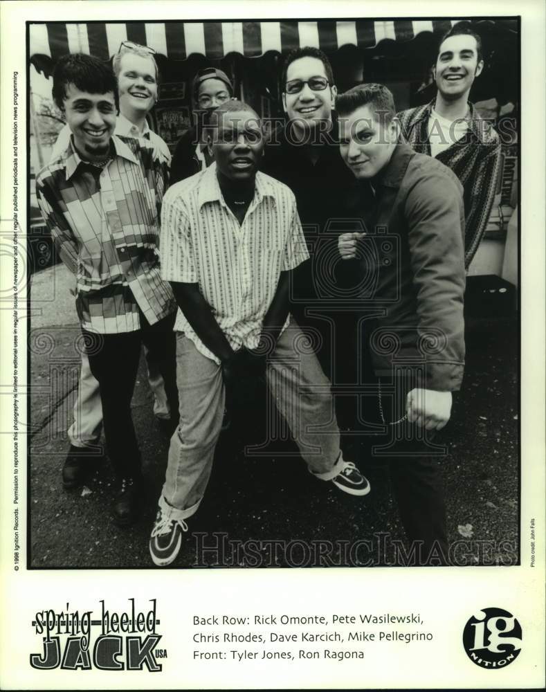 1998 Press Photo Music Group Spring Heeled Jack - Historic Images