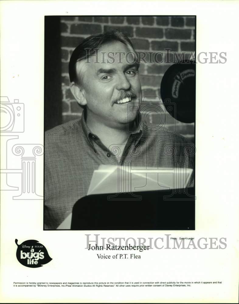 Press Photo John Ratzenberger as the voice of P.T. Flea in A Bug&#39;s Life. - Historic Images