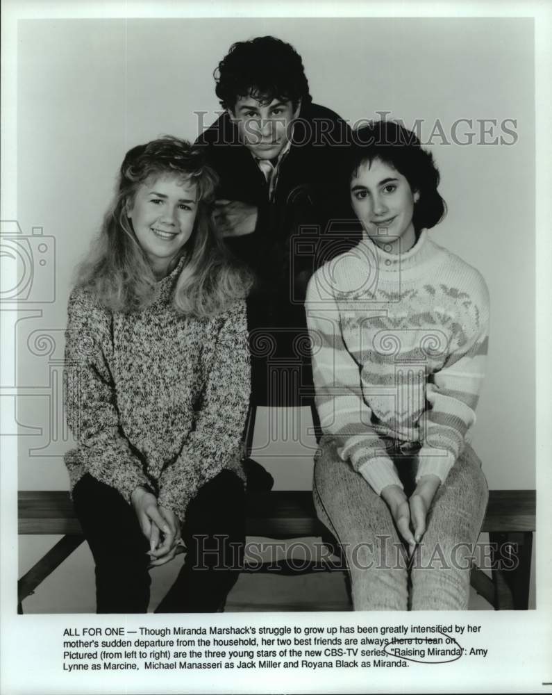 Press Photo CBS TV Show &quot;Raising Miranda&quot; Cast - Historic Images