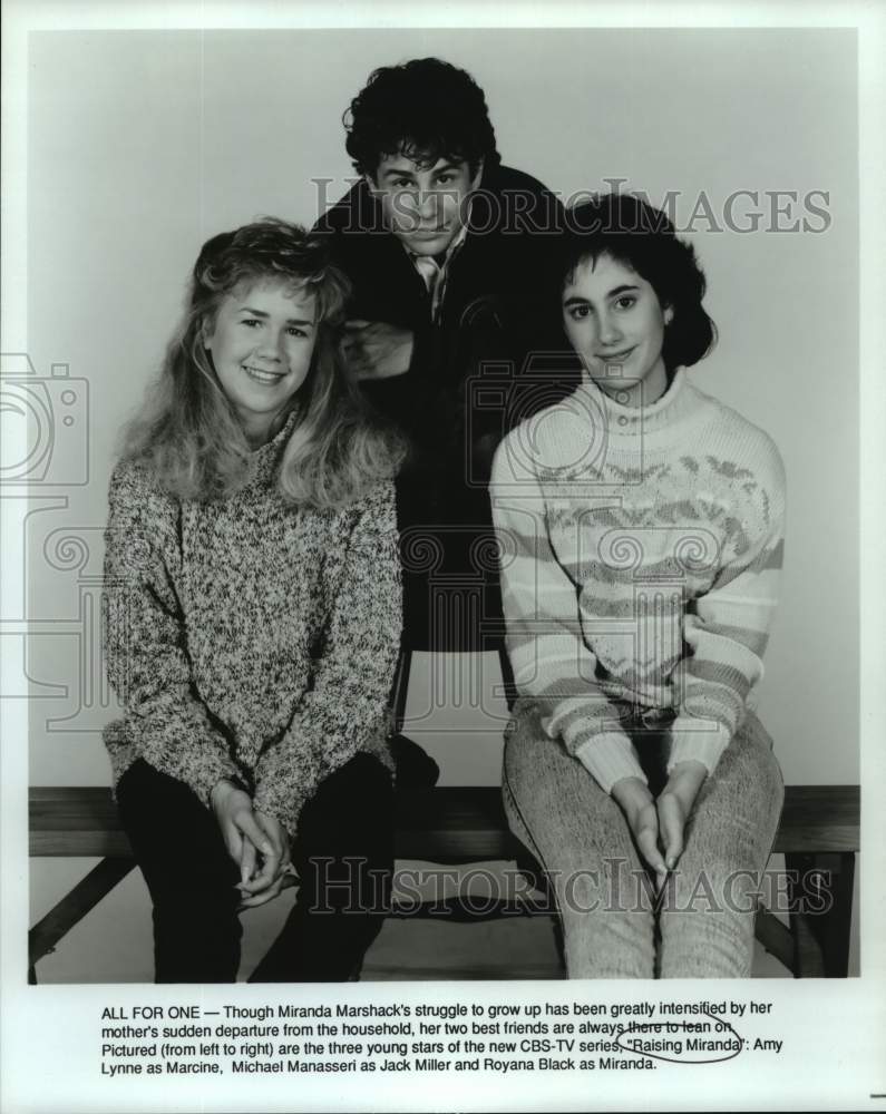 Press Photo CBS TV Show "Raising Miranda" Cast - Historic Images