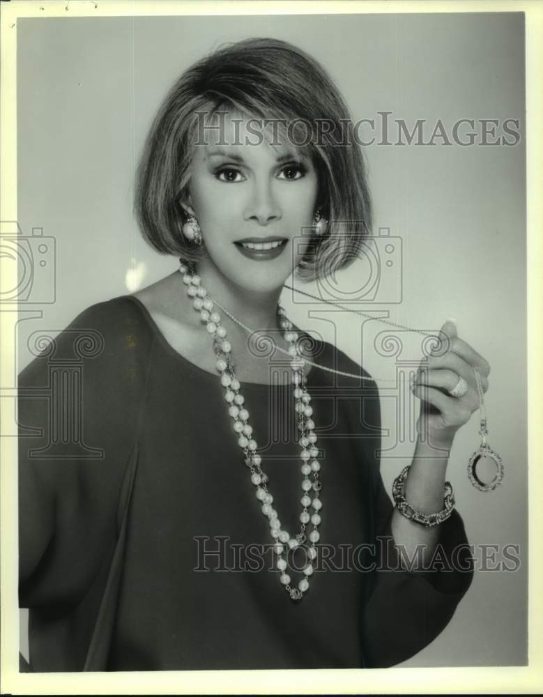 Press Photo Joan Rivers, comedian, actress, writer, producer and TV host. - Historic Images