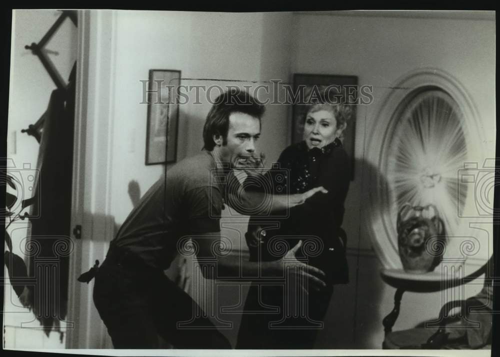 Press Photo Man Grabs Actress Martha Scott in Scene - Historic Images