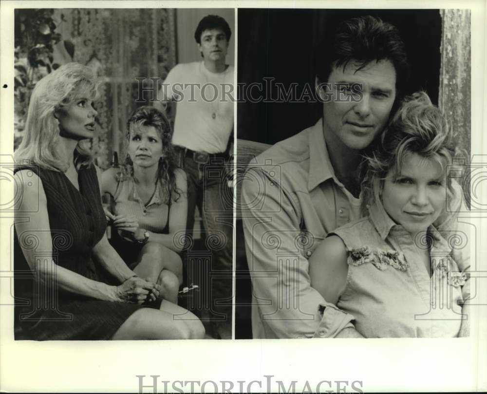 1995 Press Photo Actors Loni Anderson, Gigi Rice & Greg Evigan in NBC TV Movie - Historic Images