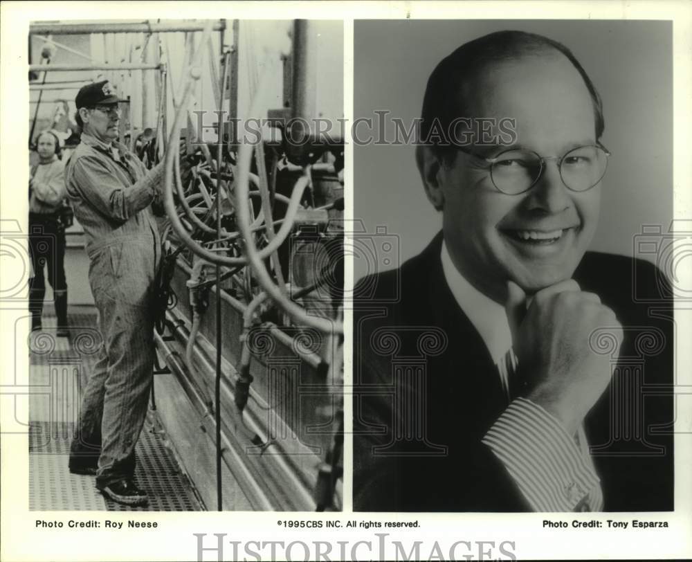 1995 Press Photo An investigative journalist on CBS News. - Historic Images