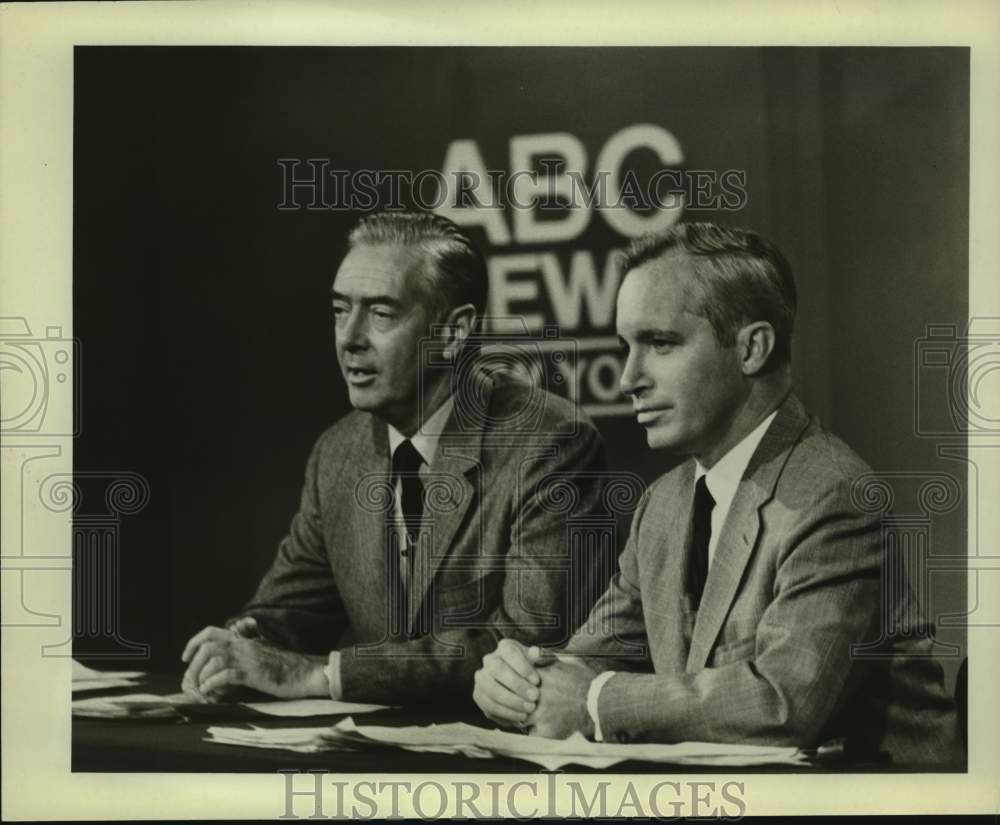 Press Photo Howard K. Smith and Frank Reynolds, correspondents on ABC News. - Historic Images