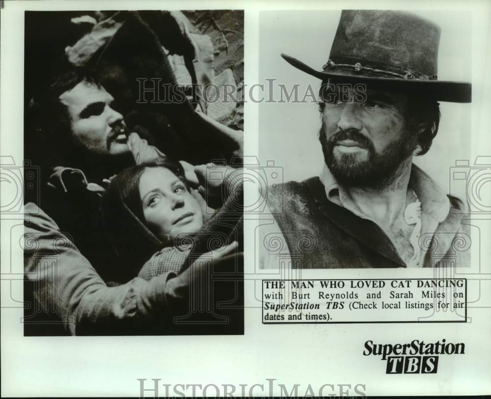 Press Photo Actors Burt Reynolds &amp; Sarah Miles in The Man Who Loved Cat Dancing - Historic Images