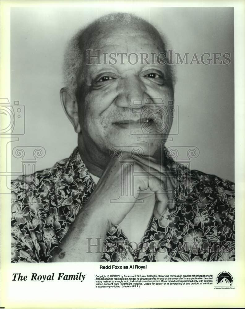 1991 Press Photo Actor Redd Foxx in Film &quot;The Royal Family&quot; - Historic Images