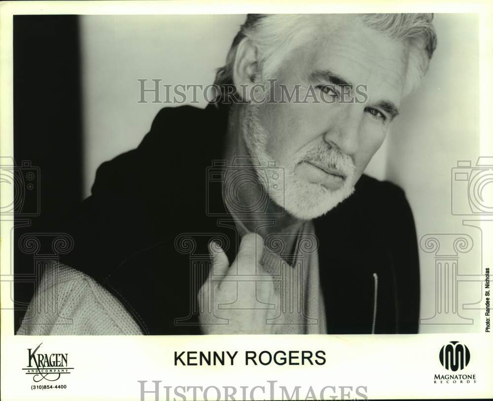 Press Photo Singer Kenny Rogers - Historic Images