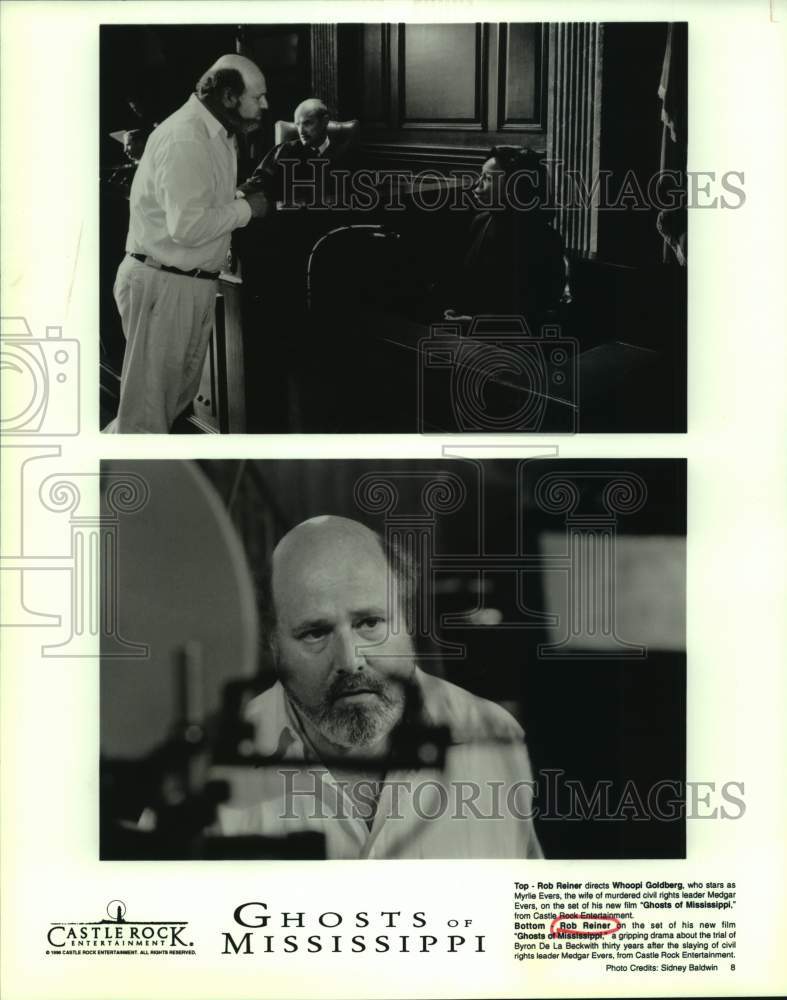 1996 Press Photo Director Rob Reiner &amp; Actress Whoopi Goldberg Film Scene - Historic Images