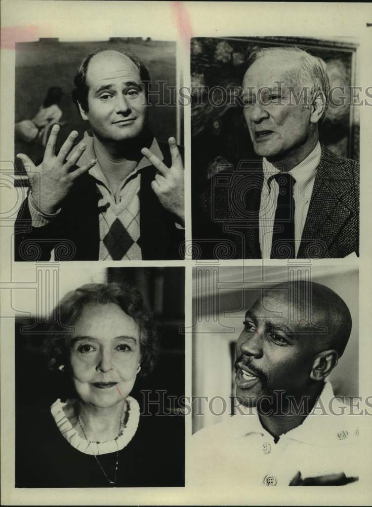 Press Photo Actor Rob Reiner &amp; Portraits of Two Men &amp; Woman - Historic Images