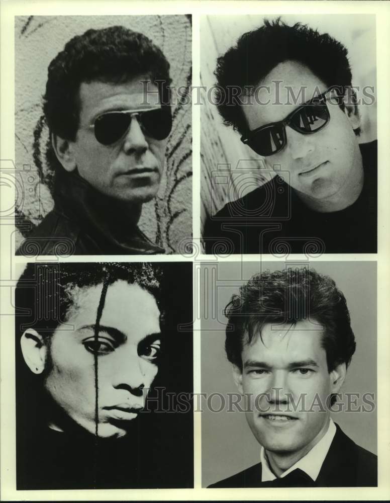 Press Photo Four Portraits of Musicians Including Lou Reed &amp; Randy Travis - Historic Images