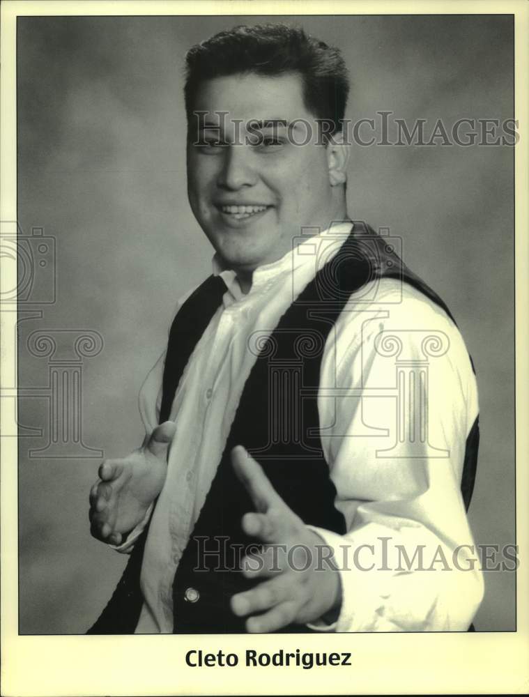 Press Photo Cleto Rodriguez, San Antonio area comedian and TV personality. - Historic Images