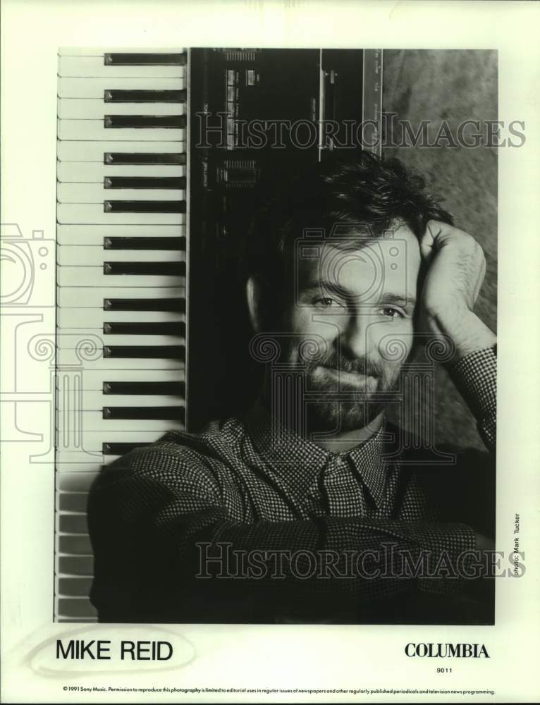 1990 Press Photo Mike Reid, country songwriter, musician and composer. - Historic Images