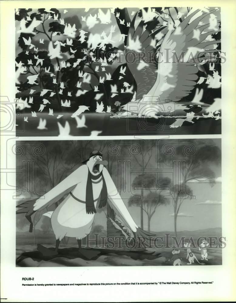 Press Photo Animated Scenes From Disney Movie "The Rescuers Down Under" - Historic Images