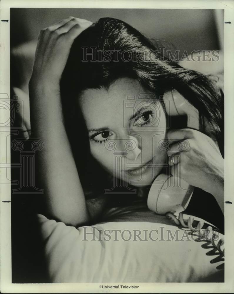 Press Photo Actress Susan Strasberg Talks on Telephone in Scene - Historic Images