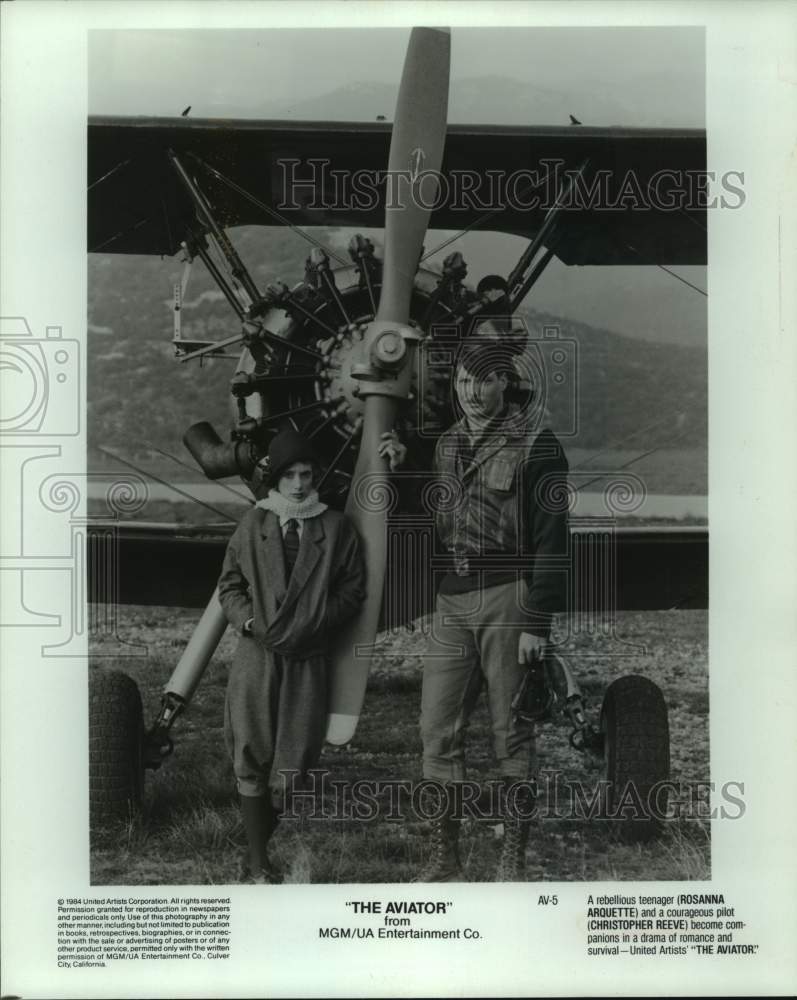 1984 Christopher Reeve and Rosanna Arquette star in The Aviator ...