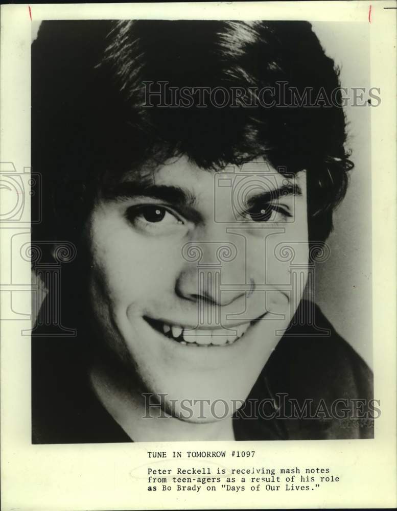 Daytime TV Series "Days of Our Lives" Actor Peter Reckell - Historic Images