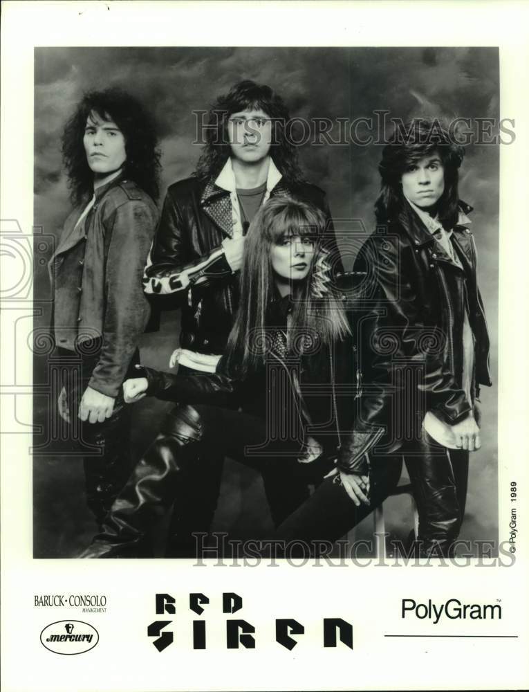 1989 Press Photo Music Group Red Siren - Historic Images