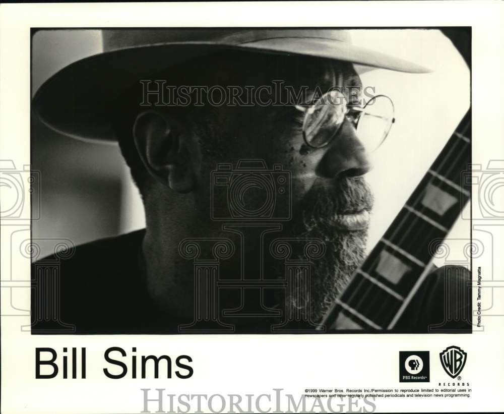1999 Press Photo Bill Sims, American blues musician. - Historic Images