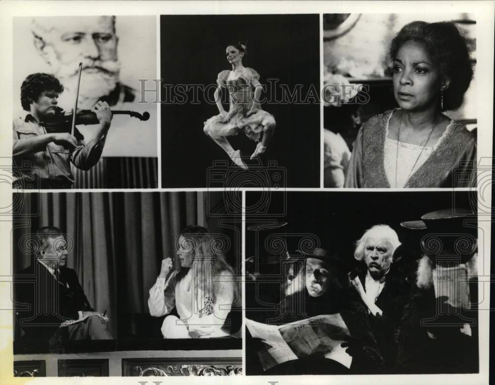 Press Photo Five scenes from television specials. - Historic Images