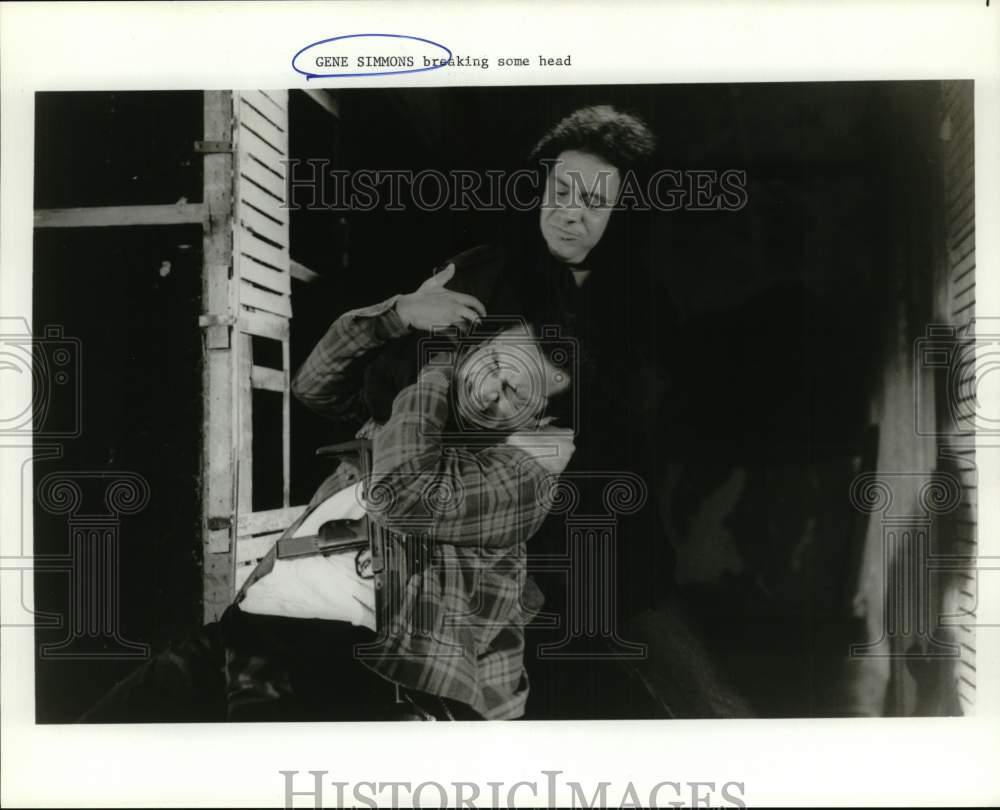 Press Photo Gene Simmons, lead singer and bassist for KISS. - Historic Images