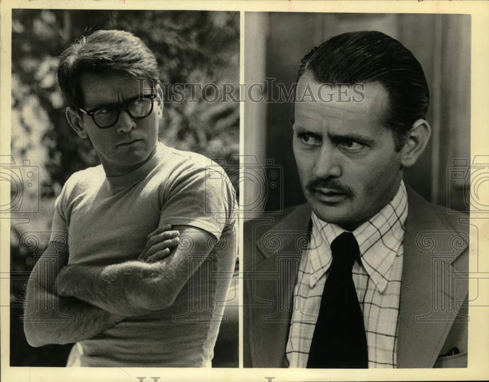 Press Photo Martin Sheen, American actor, in two different roles. - Historic Images