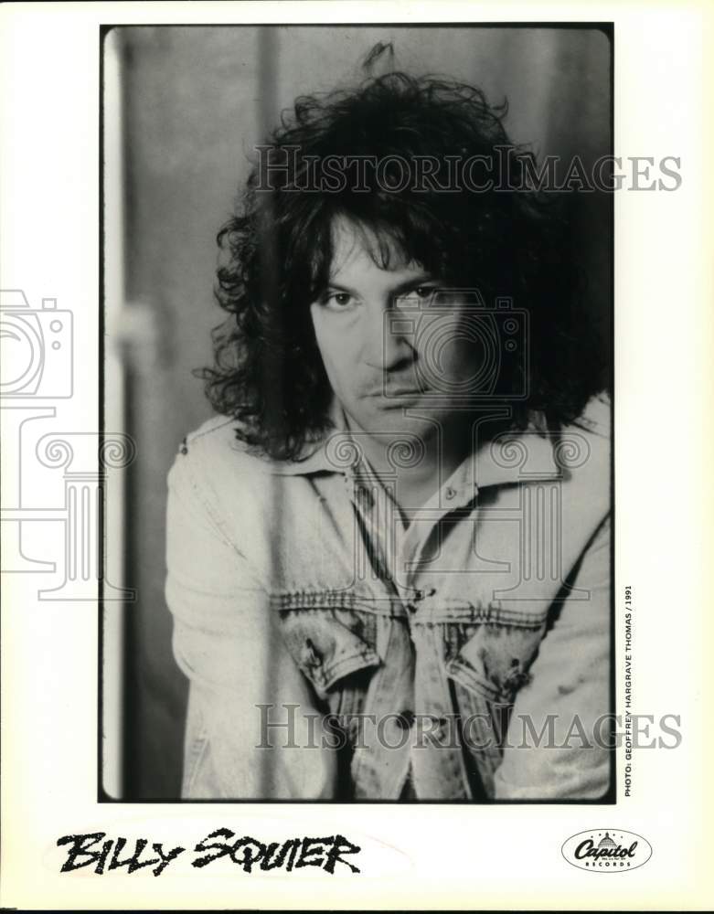 1991 Press Photo Billy Squier, American rock singer and musician. - Historic Images