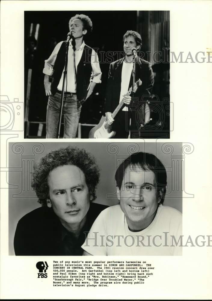 1981 Press Photo Scene from Simon and Garfunkel: The Concert in Central Park. - Historic Images