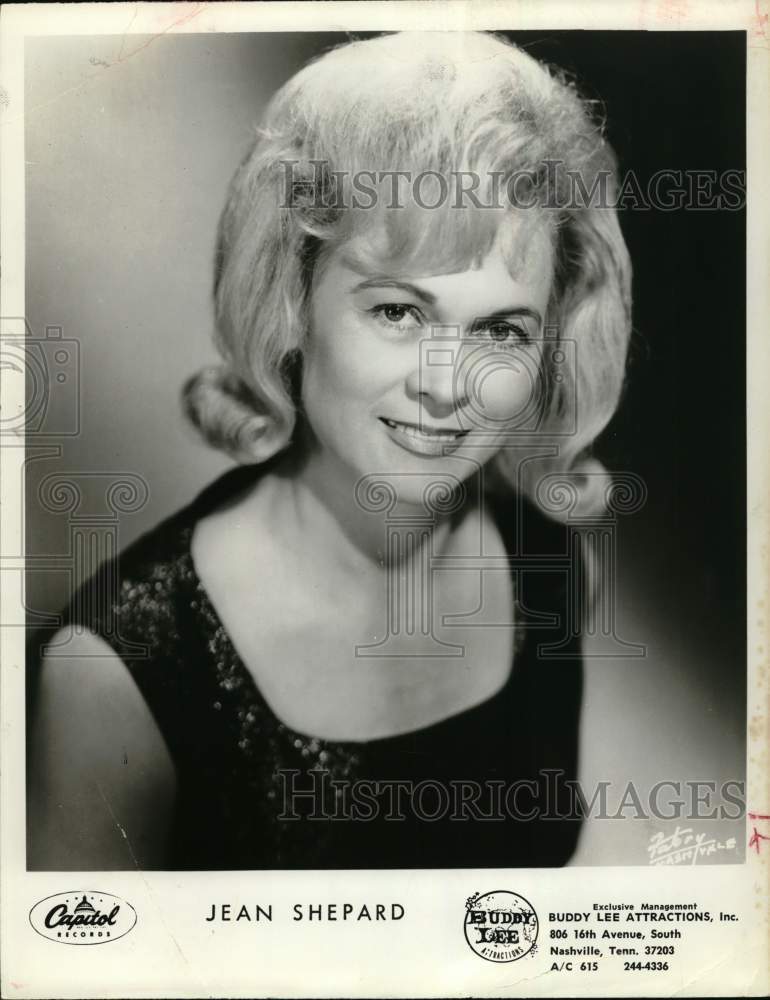 Press Photo Singer Jean Shepard - Historic Images