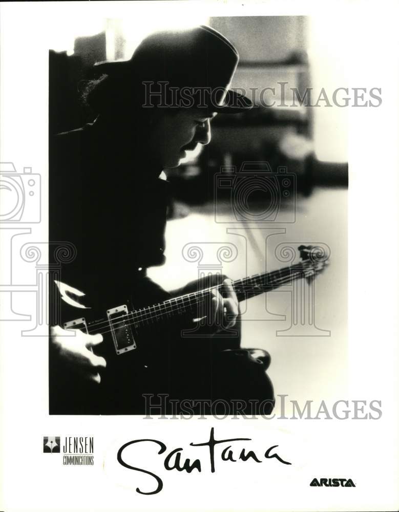 2000 Press Photo Carlos Santana of Santana, Latin blues-rock band. - Historic Images