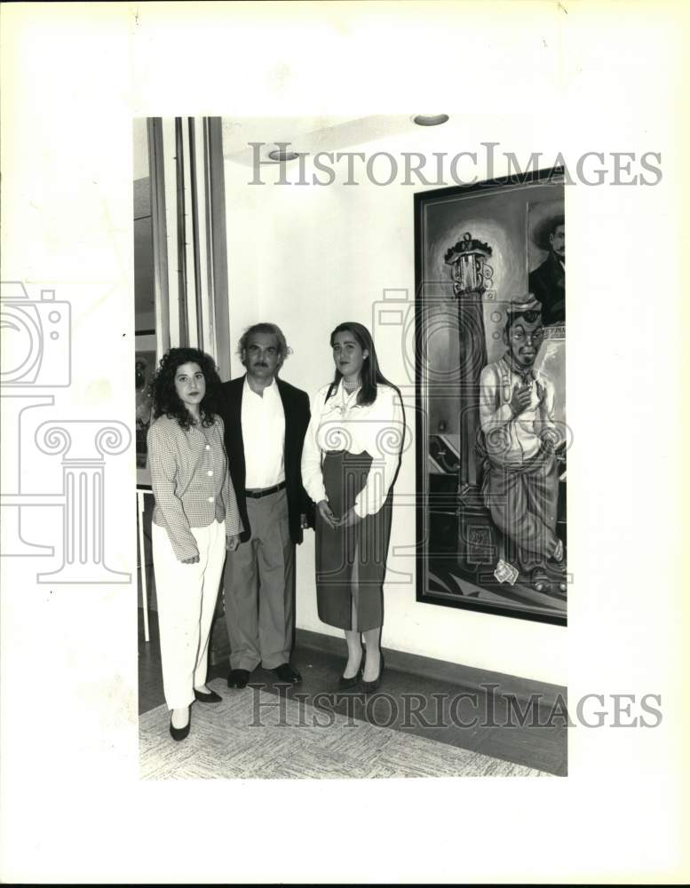 1993 Press Photo Armando Sanchez exhibit opening at Centro de Artes. - Historic Images