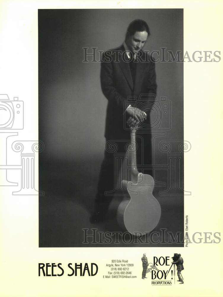 Press Photo Rees Shad, folk-country singer, songwriter and musician. - Historic Images
