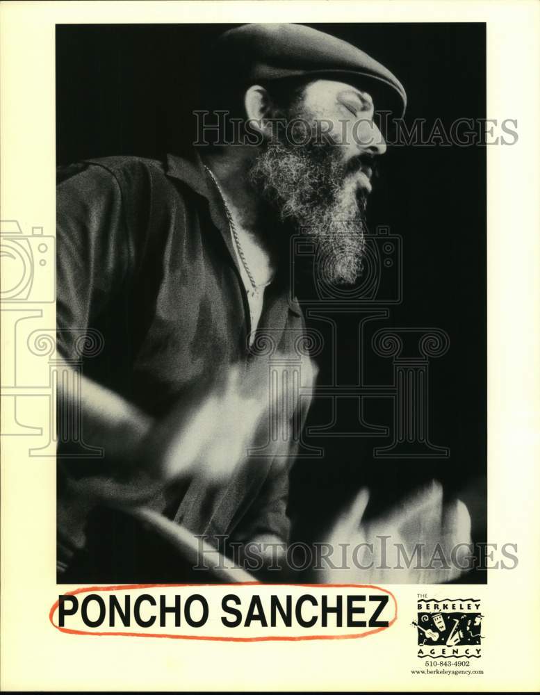 Press Photo Latin Jazz Musician Poncho Sanchez - Historic Images
