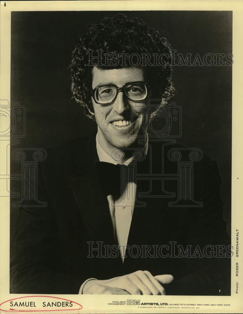 1986 Press Photo Pianist Samuel Sanders - Historic Images