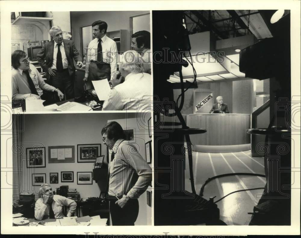 1976 Press Photo Scenes from ABC News with Harry Reasoner, on ABC. - Historic Images