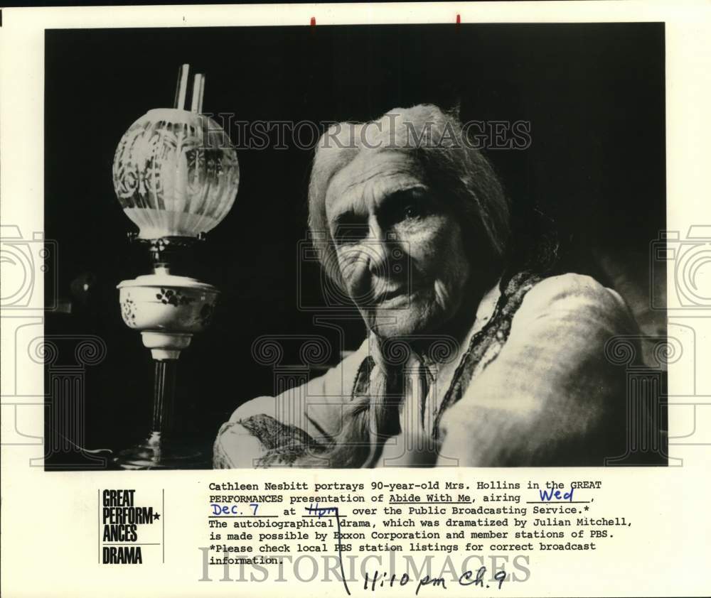 1977 Press Photo Cathleen Nesbitt stars in Abide With Me, on PBS. - Historic Images