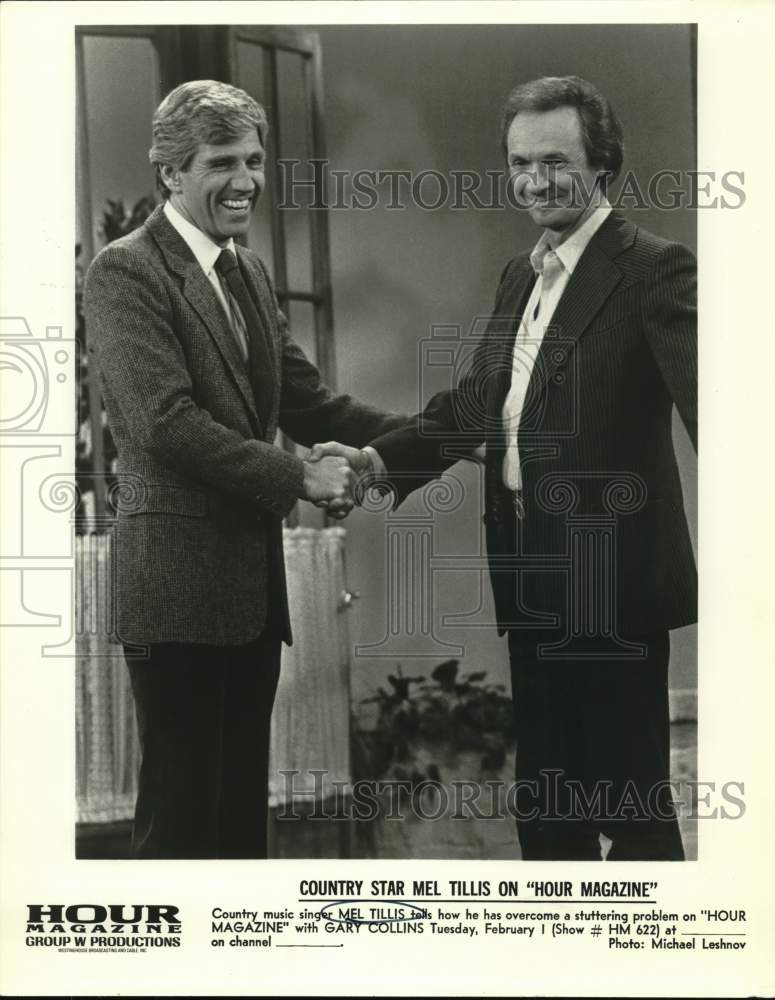 TV Host Cary Collins & Musician Mel Tillis on "Hour Magazine"-Historic Images