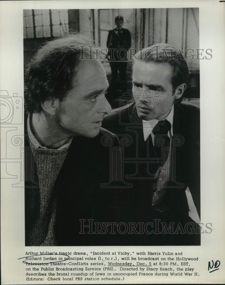 Actors Harris Yulin &amp; Richard Jordan in Play &quot;Incident at Vichy&quot;-Historic Images