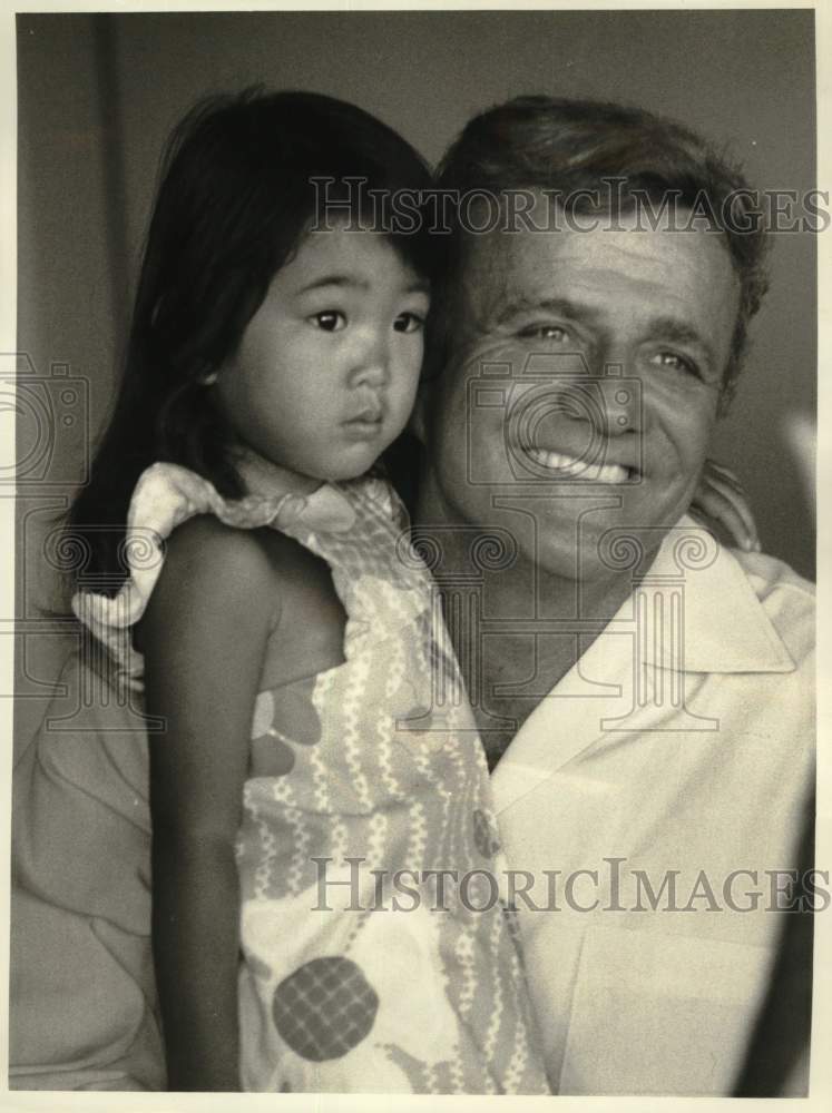 Actor Brian Keith with Girl in NBC TV Series &quot;The Little People&quot;-Historic Images